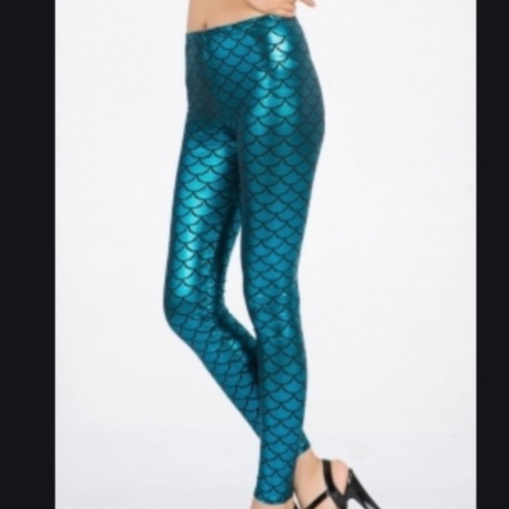 Blue Mermaid Legging Sz Medium